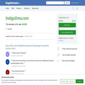 Скриншот главной страницы сайта indigodma.com